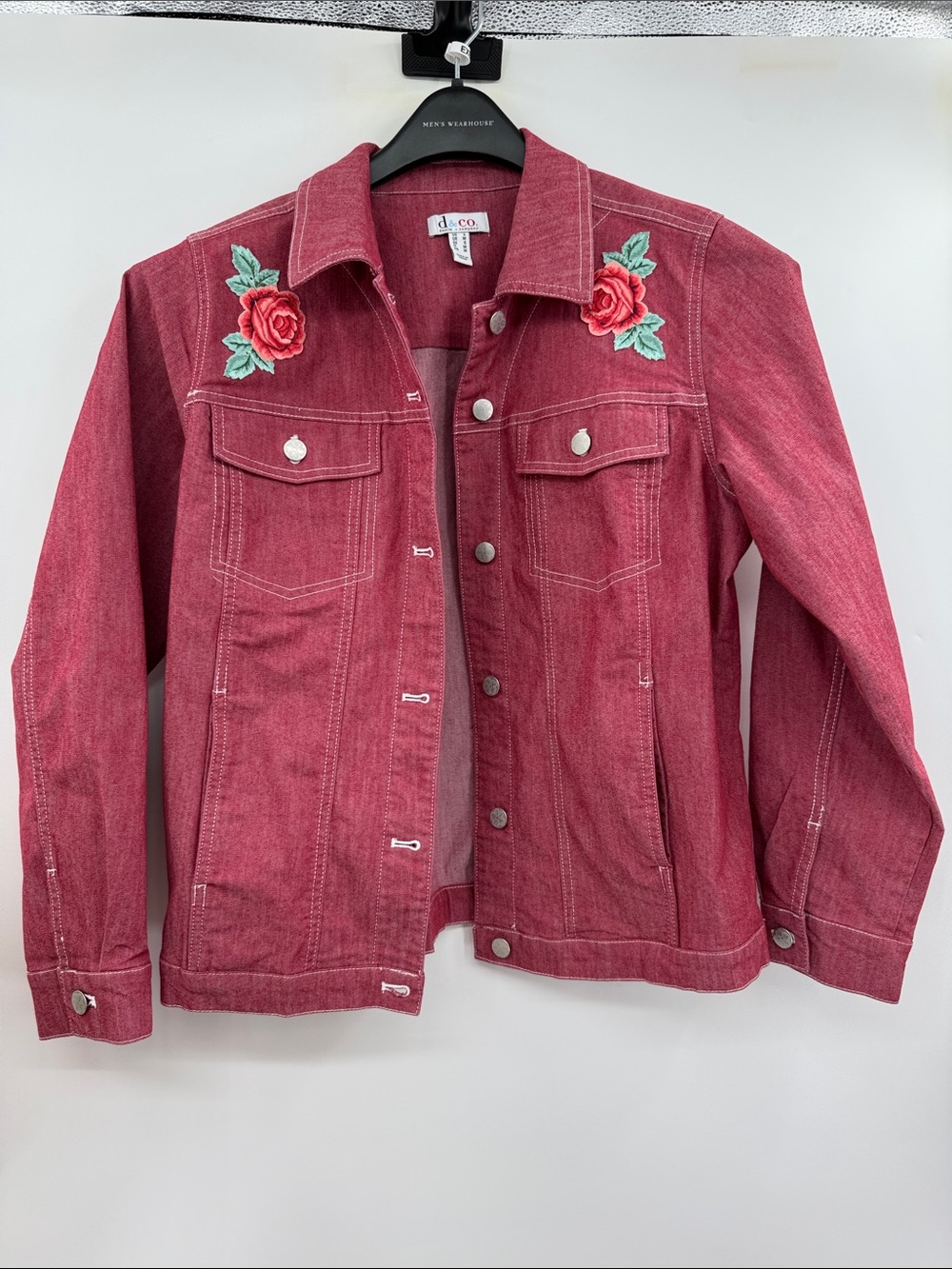 D & co. Light burgundy Denim Jacket Size S